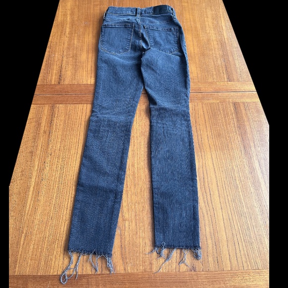 💀 Madewell 9” Mid-Rise Skinny Jeans in Black Sea - Size 23 💀 - Picture 10 of 10